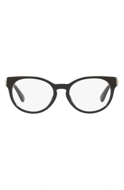 Versace 47mm Oval Optical Glasses In Black
