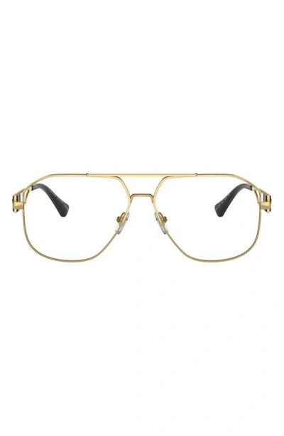 Versace 59mm Pilot Optical Glasses In Gold