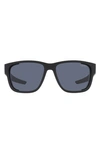 Prada 59mm Pillow Sunglasses In Rubber Black