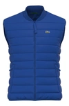 Lacoste Quilted Nylon Vest In Jq0 Cobalt