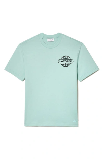 Lacoste Relaxed Fit Logo Cotton Graphic T-shirt In Pastille