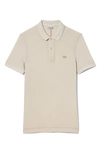Lacoste Regular Fit Solid Cotton Polo Shirt In K8e Eco Beige