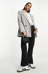Asos Design Boyfriend Jacket In Gray In Grey
