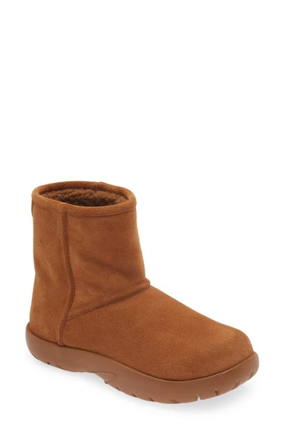 BOTTEGA VENETA SNAP GENUINE SHEARLING ANKLE BOOT