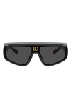 Dolce & Gabbana 146mm Rectangular Sunglasses In Black