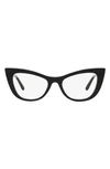 Dolce & Gabbana 54mm Cat Eye Optical Glasses In Black