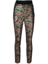 DOLCE & GABBANA JACQUARD LEAF PRINT TROUSERS,FTANETFJM2C12175687