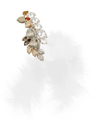 Lanvin Gold-tone, Feather And Crystal Brooch