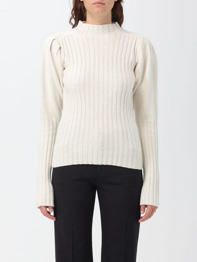 Chloé Jumper In Ribbed Wool In White