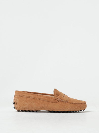 Tod's Kids' Suede Moccasins In Camel