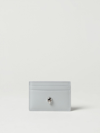 Alexander Mcqueen Leather Credit Card Holder In Ice