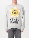 Kenzo Tiger Academy Wool Blend Jumper In Grey