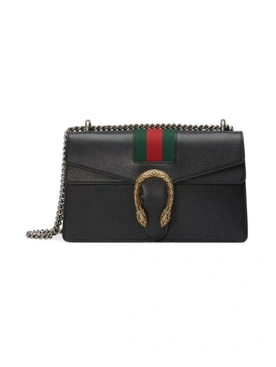Gucci Dionysus Leather Shoulder Bag In Black
