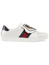 GUCCI ACE SNEAKER WITH REMOVABLE EMBROIDERIES,478190DOP8012156596