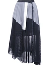 SACAI asymmetric shirting skirt,1703318