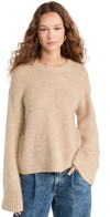 By Malene Birger Cierra Wool-blend Crew Neck Sweater In Beige In Twill Beige