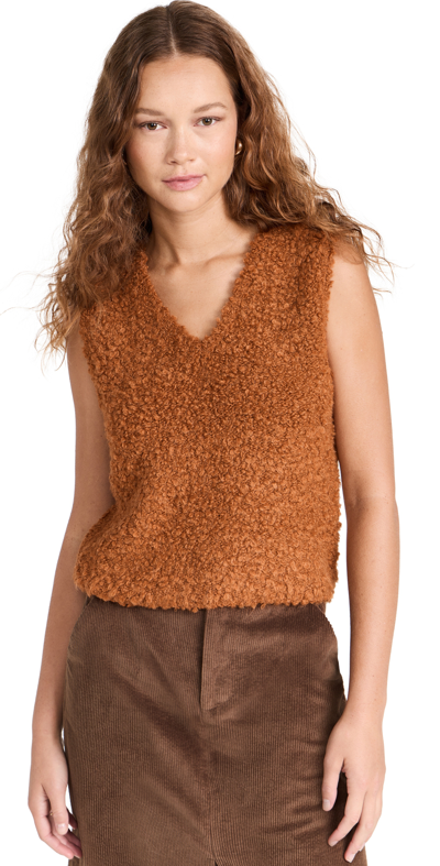 By Malene Birger Kelsey Wool-blend Vest In Brown