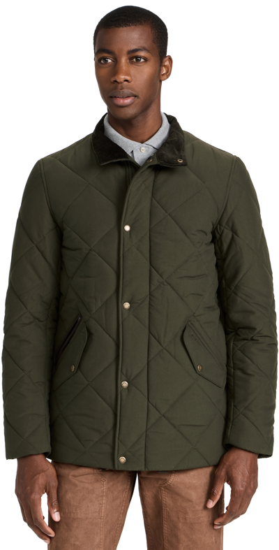 Barbour Winter Chelsea Quilted Jacket In Dark Olive