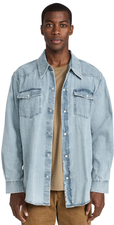 Our Legacy Frontier Denim Western Shirt In Blue