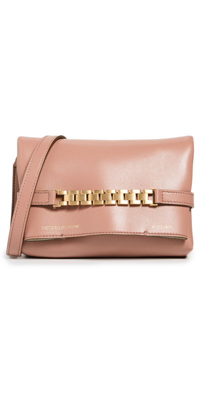 Victoria Beckham Mini Pouch With Long Strap In Truffle