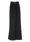 Alberta Ferretti Wide-leg Belted Trousers In Black