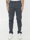 STONE ISLAND COMPASS-PATCH STRAIGHT-LEG TROUSERS