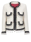 Dsquared2 Crystal-embellished Cropped Jacket In Ivory