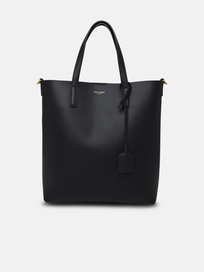 Saint Laurent 'toy' Black Calf Leather Blend Shopping Bag