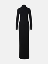 SAINT LAURENT BLACK VIRGIN WOOL DRESS