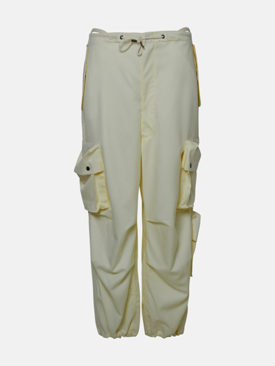 Darkpark Blair Low-rise Baggy Cargo Trousers In Ivory