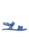 Dolce & Gabbana Babies'  Toddler Boy Sandals Black Size 9c Textile Fibers, Soft Leather In Blue