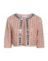 Anna Molinari Woman Blazer Beige Size 2 Polyester, Pvc - Polyvinyl Chloride In Beige
