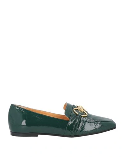 Chiarini Bologna Woman Loafers Green Size 7 Soft Leather