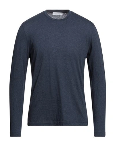 Filippo De Laurentiis Man T-shirt Midnight Blue Size 40 Cotton