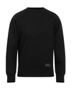 Pt Torino Man Sweatshirt Black Size 34 Viscose, Elastane, Polyurethane In Black
