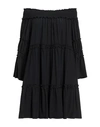 Dondup Woman Short Dress Black Size 8 Silk