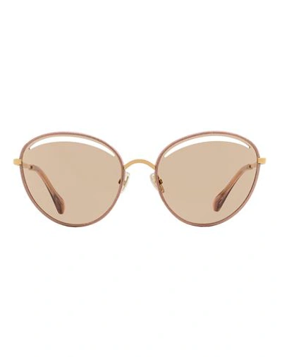 Jimmy Choo Cut-out Malya/s Sunglasses Woman Sunglasses Pink Size 59 Metal, Acetate