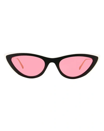 Mcm Cateye 699s Sunglasses Woman Sunglasses Black Size 55 Acetate, Metal