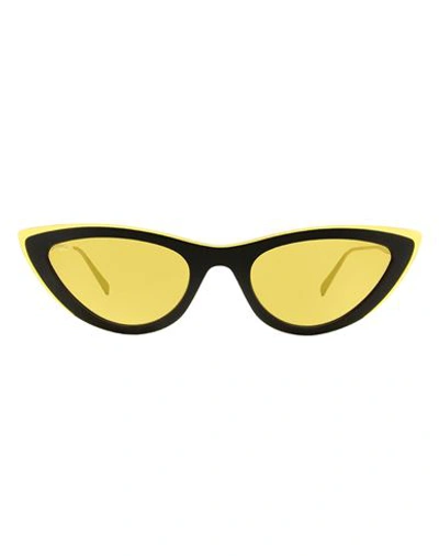 Mcm Cateye 699s Sunglasses Woman Sunglasses Brown Size 55 Acetate, Metal