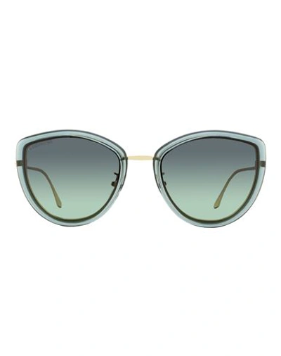 Longines Butterfly Lg0010h Sunglasses Woman Sunglasses Transparent Size 56 Metal, Acetate