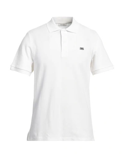 Sandro Man Polo Shirt Off White Size S Cotton, Elastane, Polyester