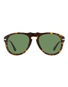 Persol Arrow Signature Aviator Plastic Sunglasses In Green