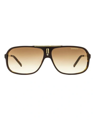 Carrera Wrap Cool Sunglasses Sunglasses Brown Size 65 Acetate, Metal