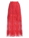 Ermanno Scervino Woman Maxi Skirt Coral Size 8 Polyester, Polyamide In Red