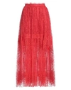 Ermanno Scervino Woman Maxi Skirt Coral Size 4 Polyester, Polyamide In Red