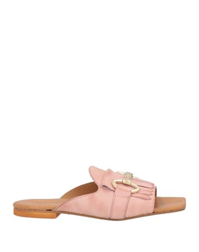 Vincent Vega Woman Sandals Pink Size 8 Soft Leather