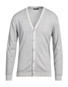 Daniele Fiesoli Man Cardigan Light Grey Size Xl Merino Wool