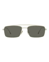 Omega Rectangular Om0028h Sunglasses Man Sunglasses Silver Size 56 Metal