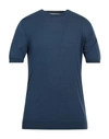 Roberto Collina Man Sweater Slate Blue Size 40 Cotton