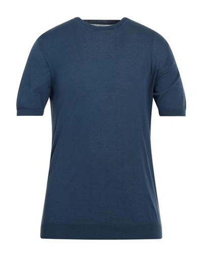 Roberto Collina Man Sweater Slate Blue Size 40 Cotton